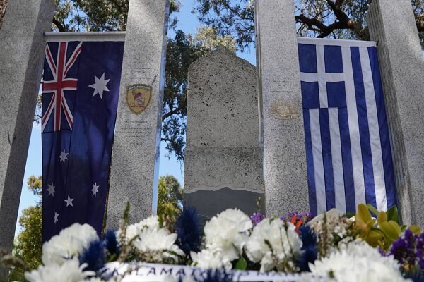Wreath laying in Melbourne for the Anniversary of the Liberation of Tripolitsa